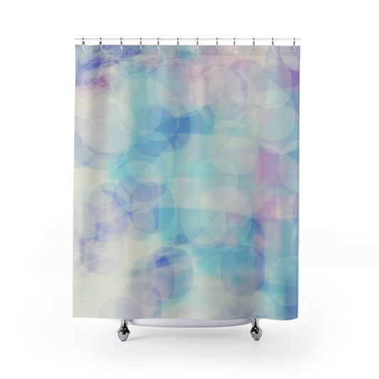 Paradis: Whimsical Abstract Shower Curtain, Colorful Bathroom Decor, Modern Home Accessory, Gift Idea for Bathroom Makeover, Art-Inspired Decor