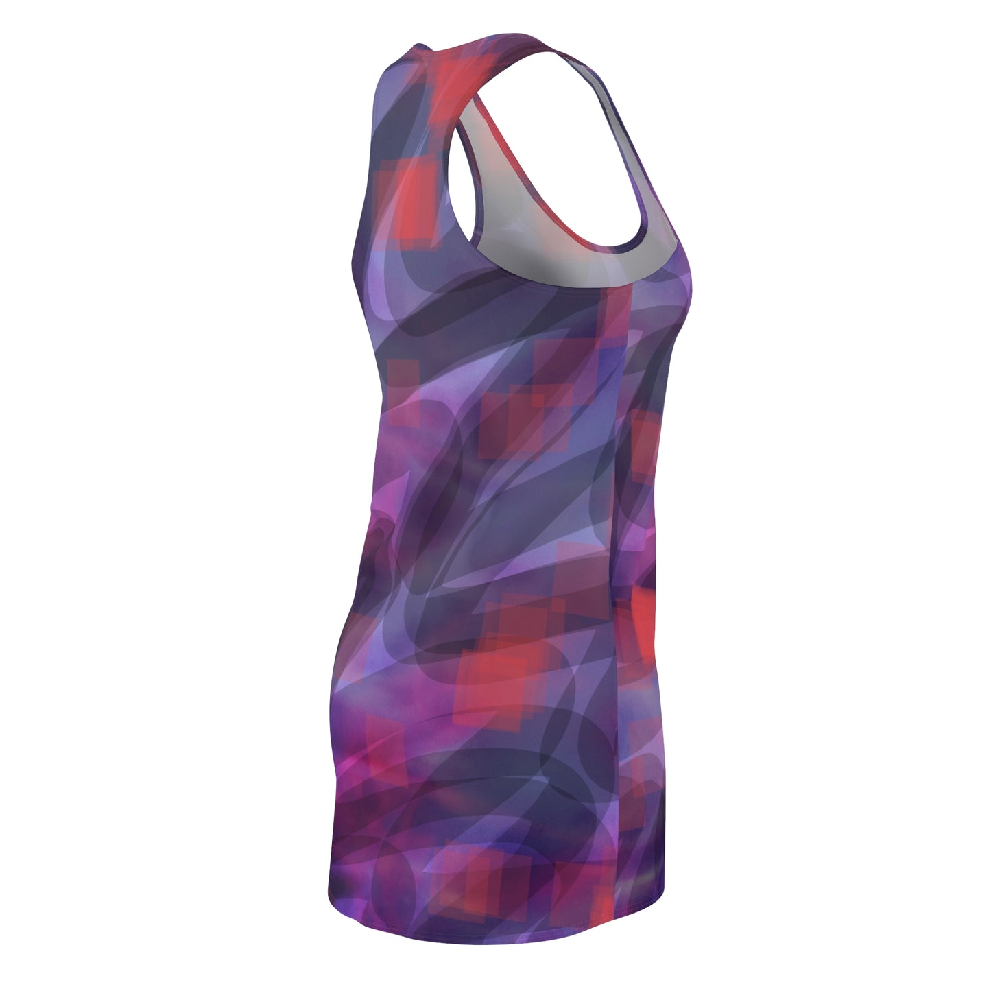 GIA:  Vibrant Abstract Racerback Dress - Stylish Summer Fashion, Casual Chic Streetwear