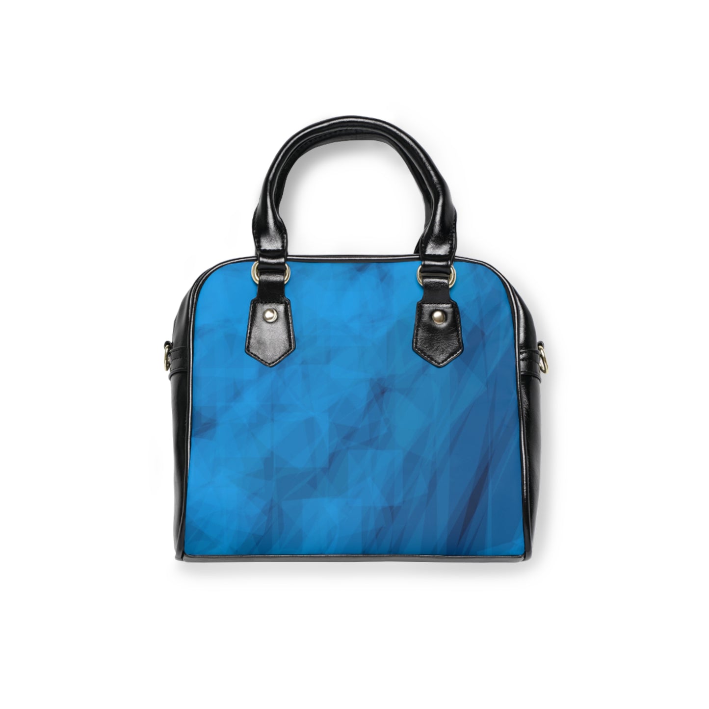 Frances:  Modern Blue Abstract Shoulder Handbag - Chic and Stylish Everyday Tote