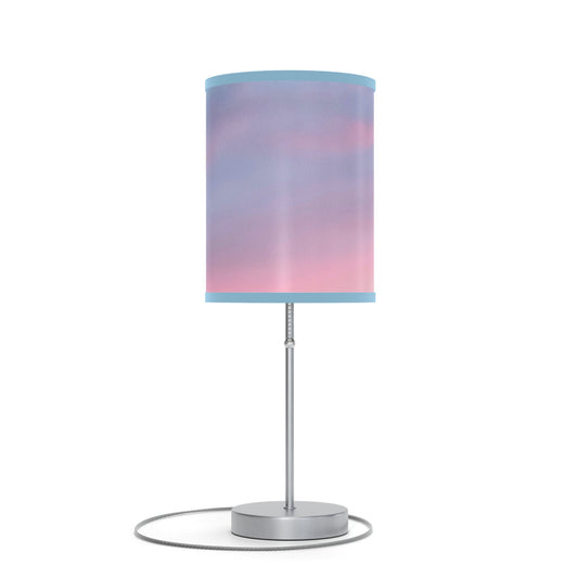 Soothing Sky:  Light Blue Trim; Tranquil Sunset Table Lamp, Soft Glow Nightlight, Modern Home Décor, Perfect Gift for Housewarming, Relaxing Atmosphere, Bedroom Lighting