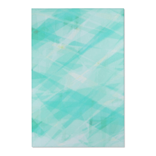 Mountain Stream: (48"x72") Tranquil Aqua Area Rug - Soft Pastel Floor Mat, Living Room Decor, Cozy Bedroom Accent, Home warming Gift, Non-Slip Rug