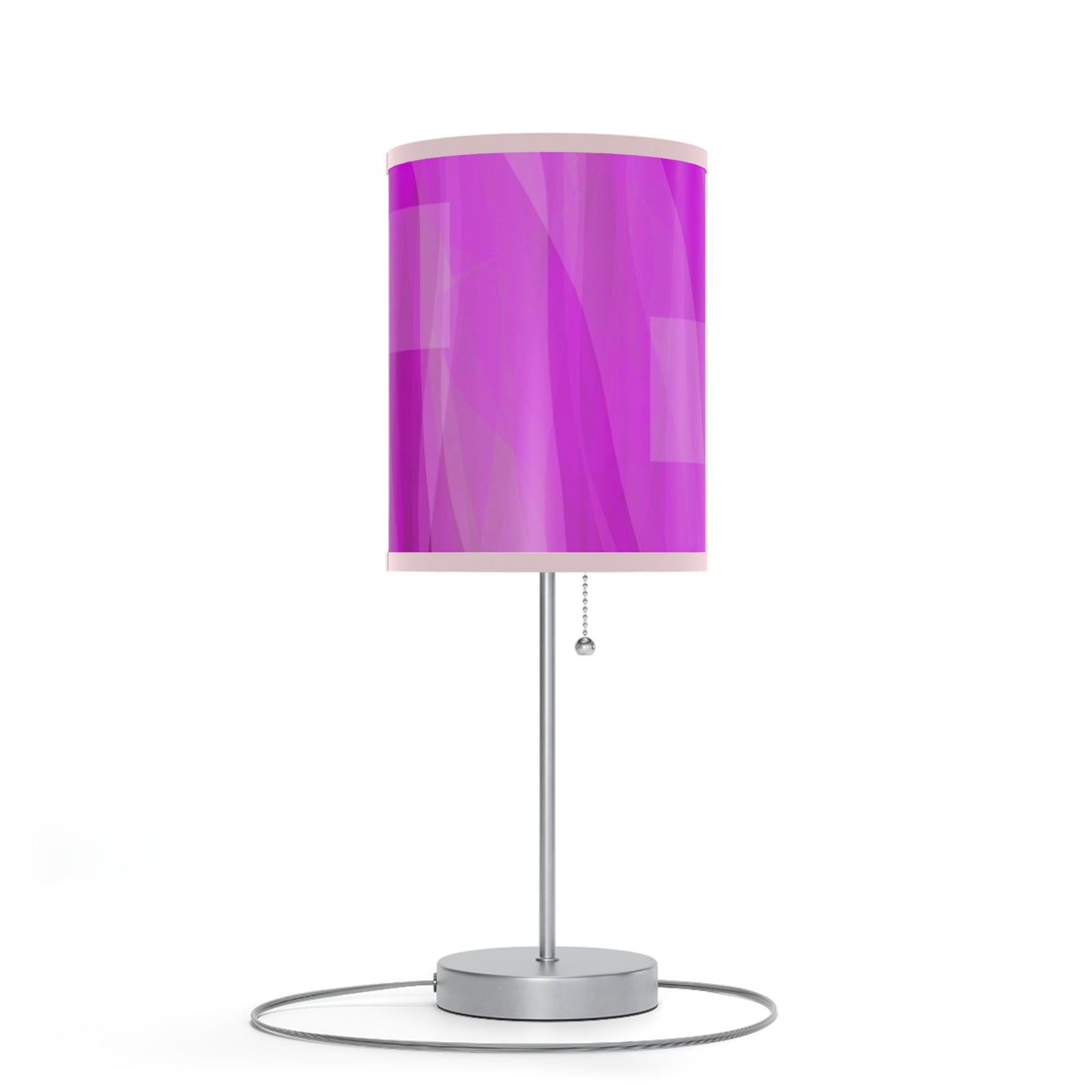 Prudence:  Light Pink Trim; Vibrant Magenta Accent Lamp for Home Decor, Modern Table Lamp, Unique Lighting, Bedroom Nightstand, Stylish Gift for Her