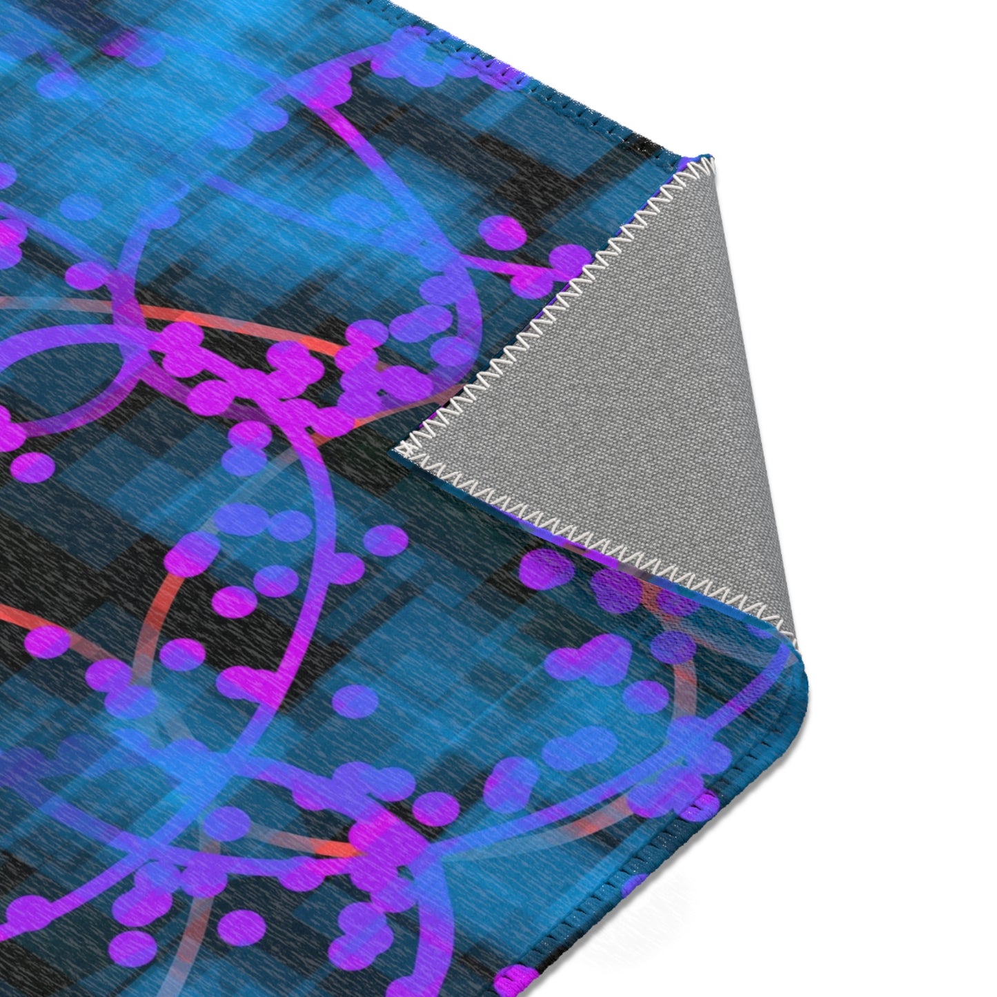 Night View:  24"x36" Vibrant Abstract Area Rug - Modern Decor for Home & Office