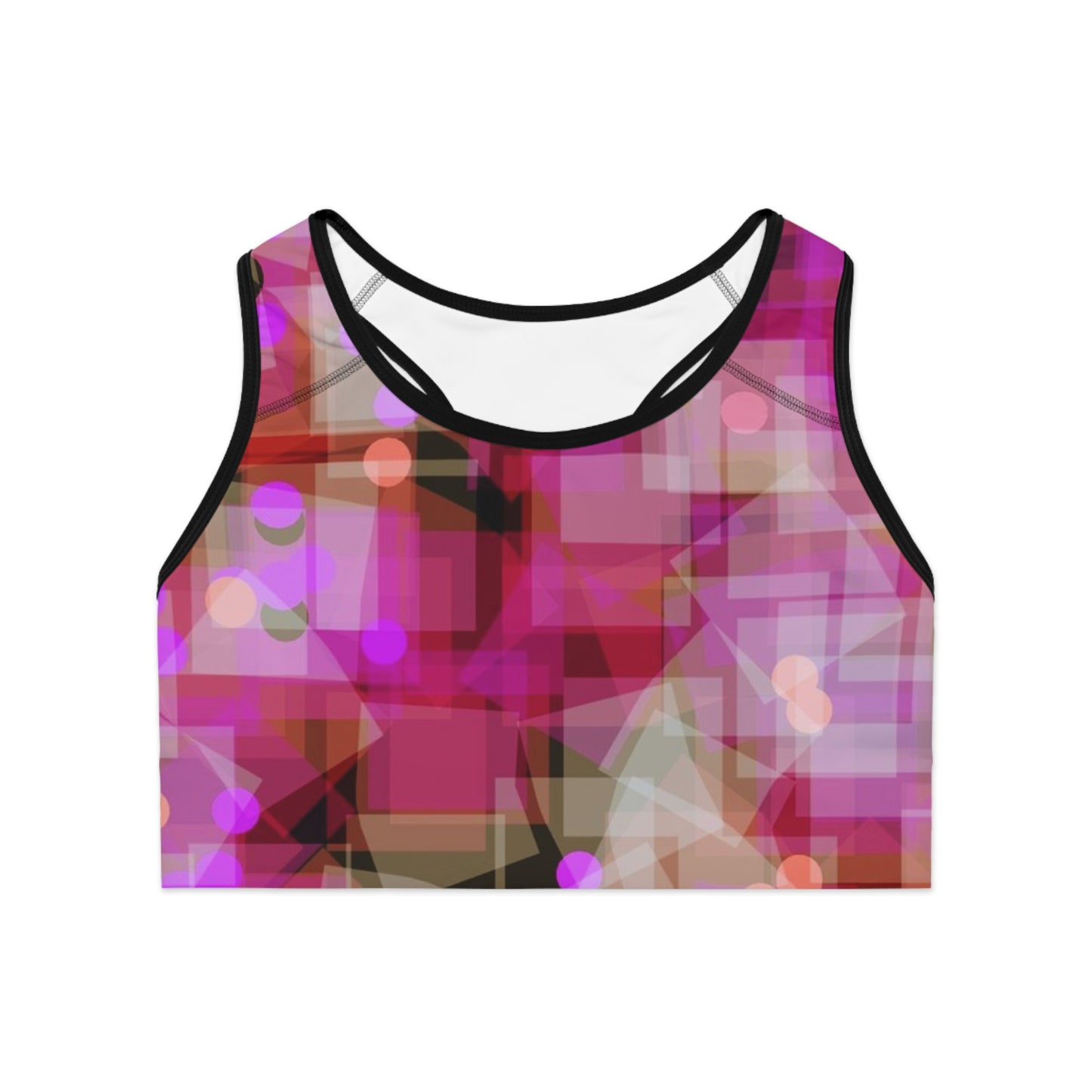 Faye:  Chic Abstract Sports Bra for Active Lifestyle, Workout Gear, Fitness Apparel, Unique Athletic Wear, Gift for Fitness Enthusiasts