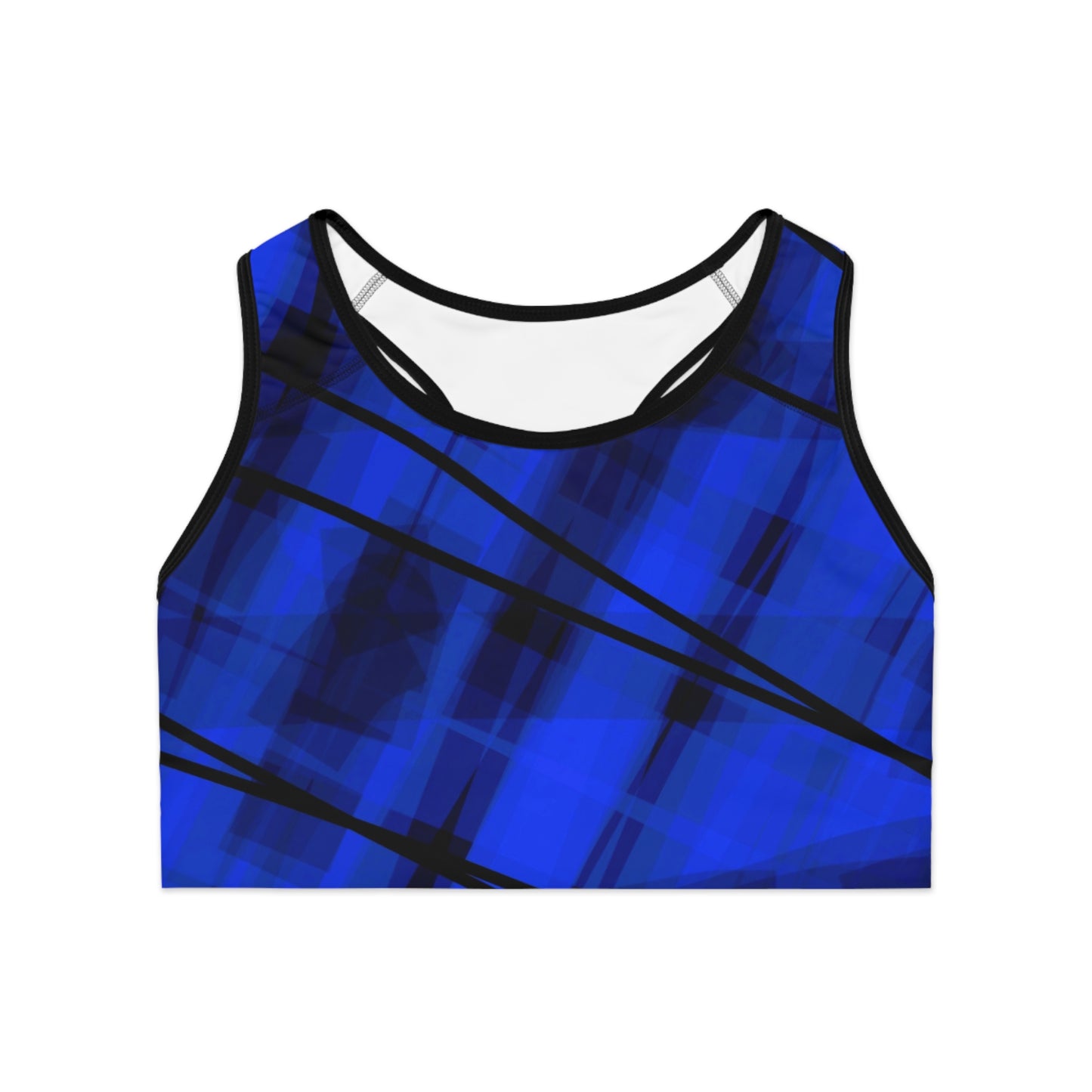 Crazy Sapphire:  Stylish Blue Sports Bra – Comfortable Activewear for Fitness Lovers