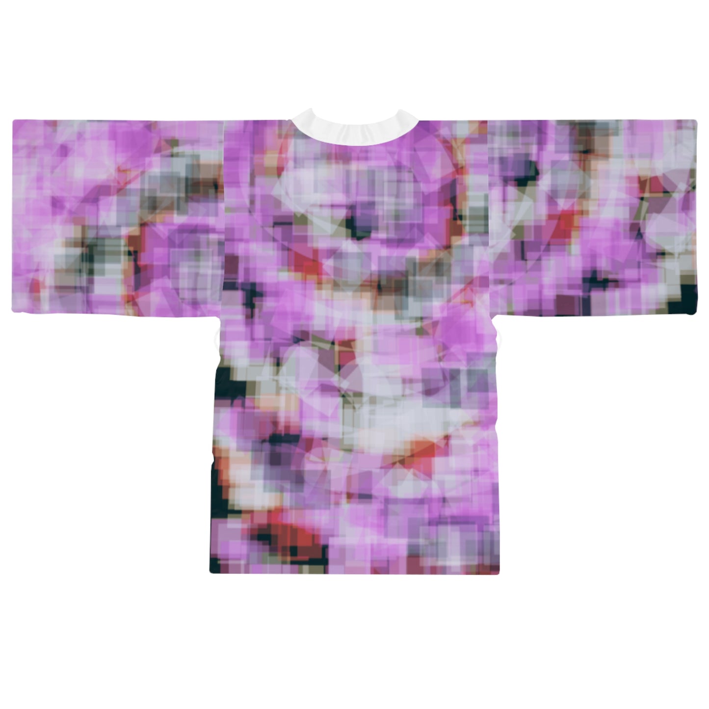 Edie:  Abstract Floral Long Sleeve Kimono Robe for Cozy Days