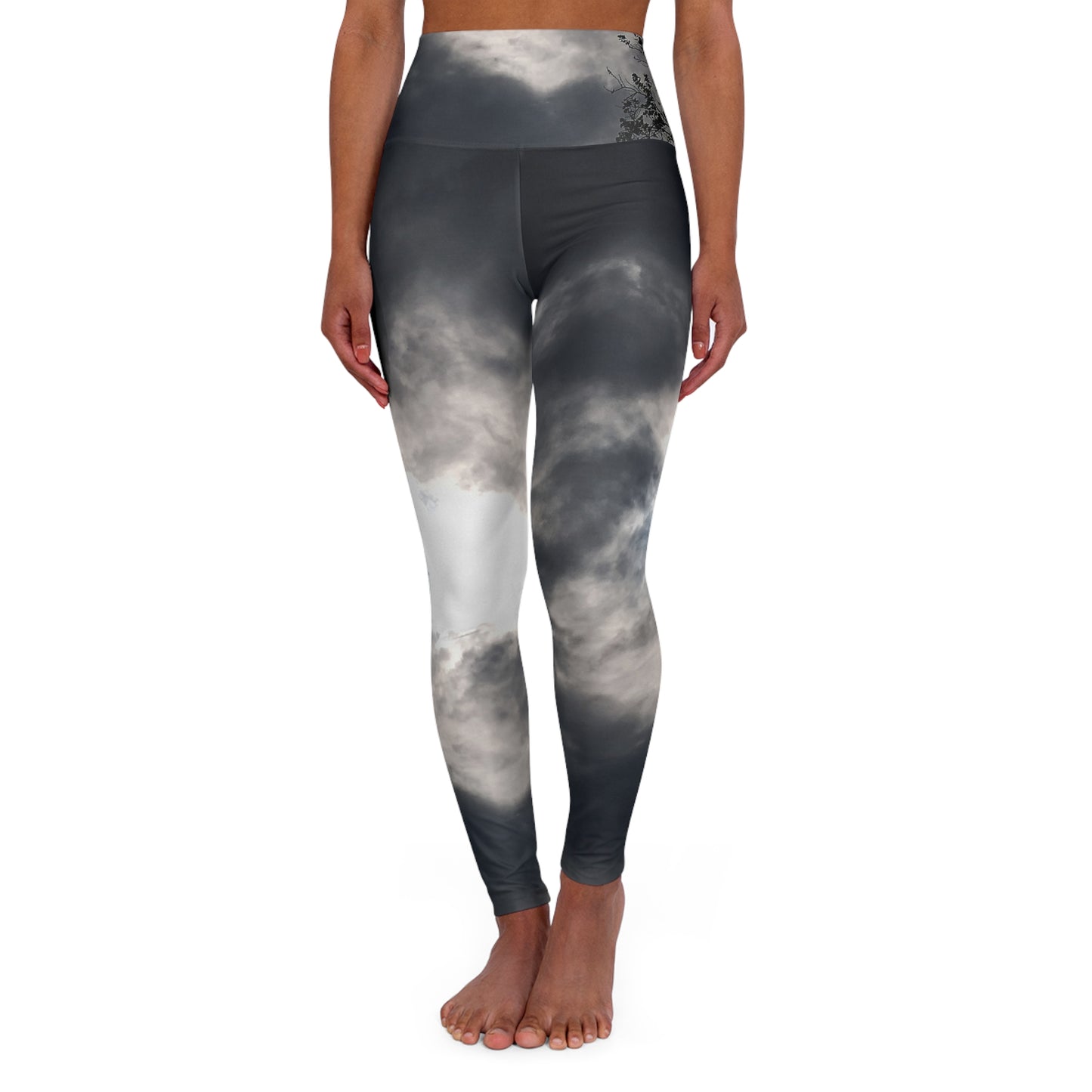 Storm:  High Waisted Yoga Leggings (AOP)