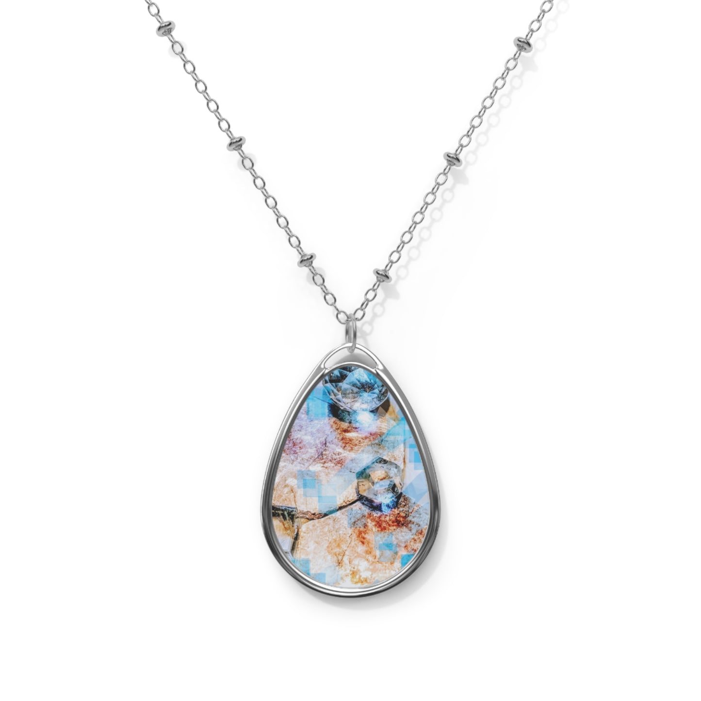 Crystal Clear:  Oval Necklace