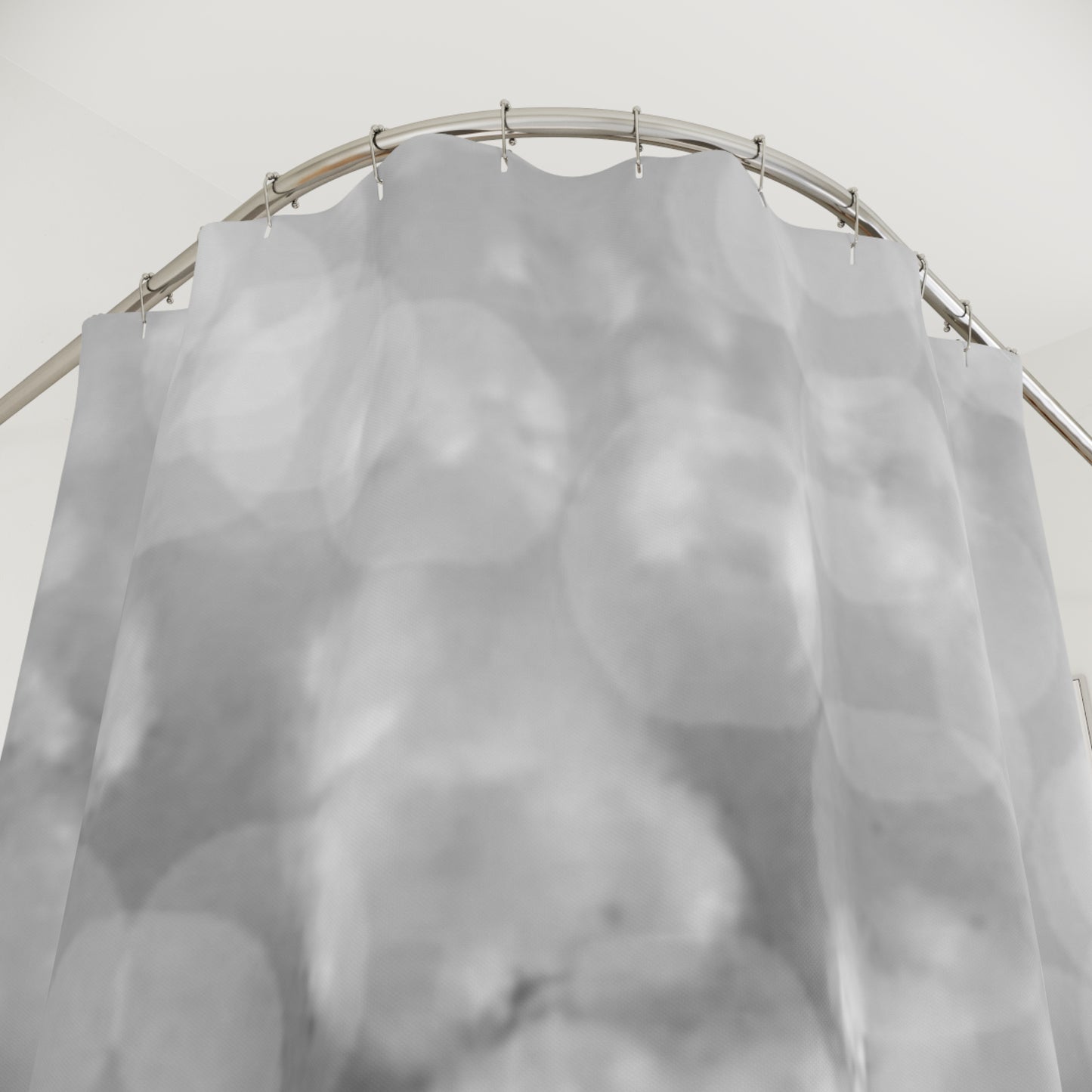 Oksana: Elegant Gray Bokeh Shower Curtain - Modern Bathroom Decor