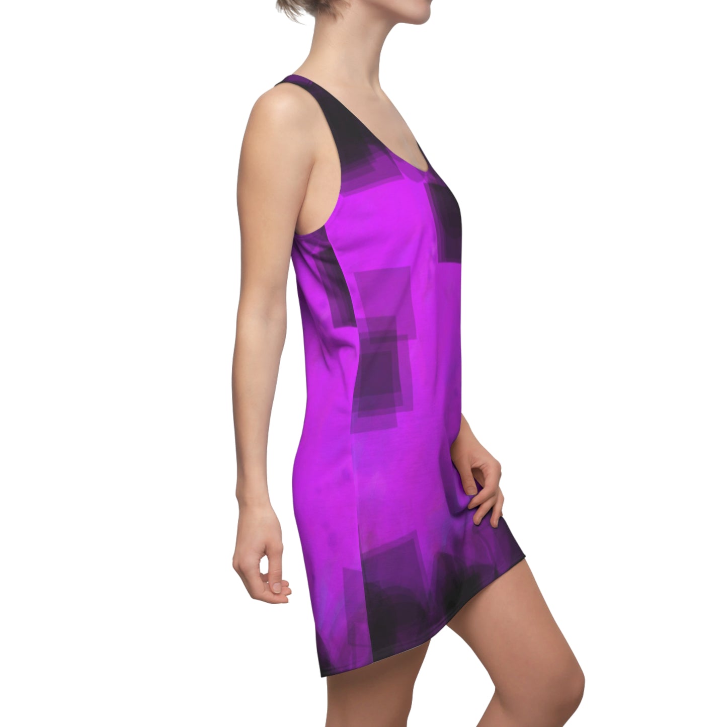 Pink and Black Racerback Dress - Trendy Summer Attire for Women