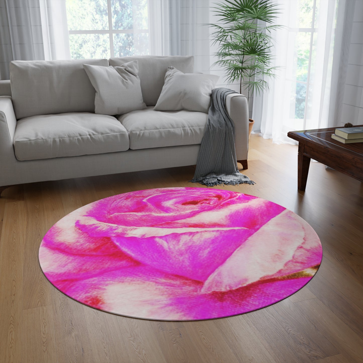 Rose High: Round Rug 60"x60"