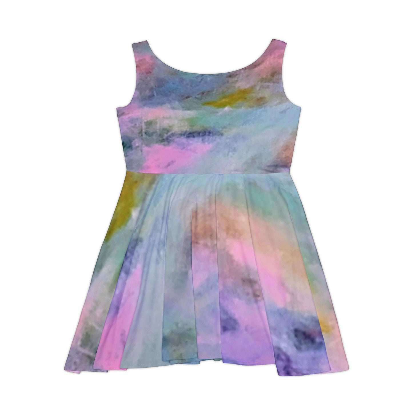 Peace & Luv:  Women's Skater Dress (AOP), Pastel Dress, Summer Dress, Fresh Vibes