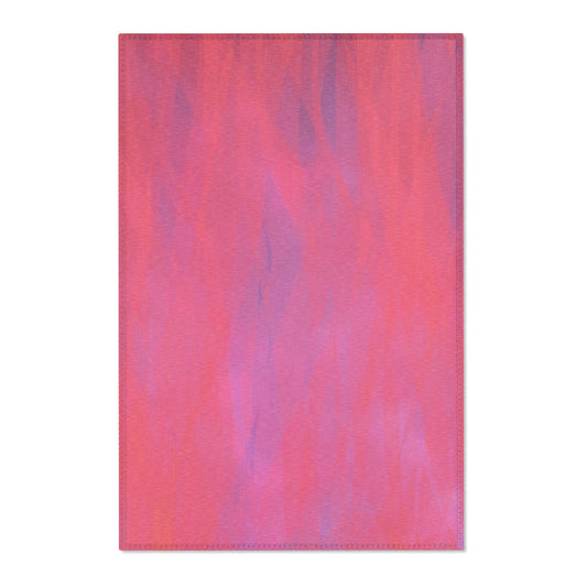 Aphrodite: 24"x36" Elegant Abstract Area Rug - Warm Pink and Purple Ombre Design