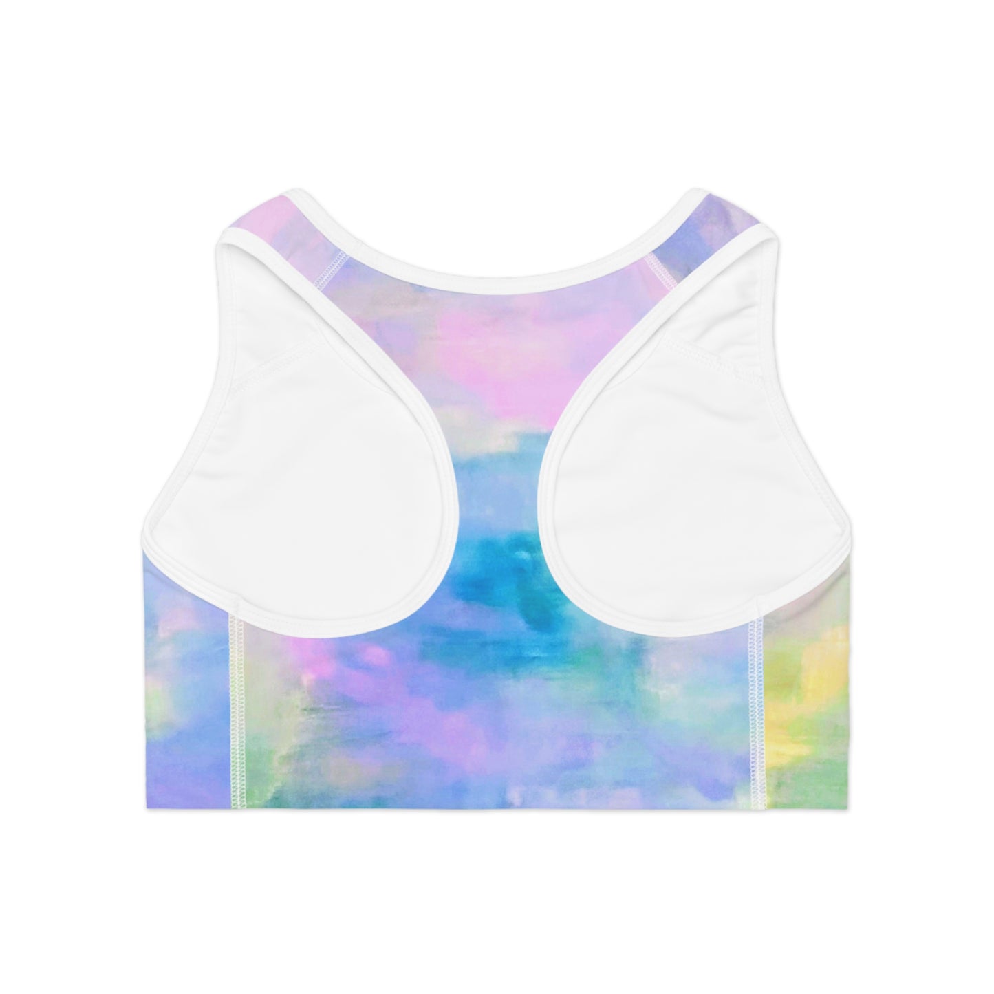 Pastel Air:  Ethereal Vibrant Sports Bra, Colorful Workout Top, Activewear, Gym Essentials, Fitness Apparel, Gift for Her