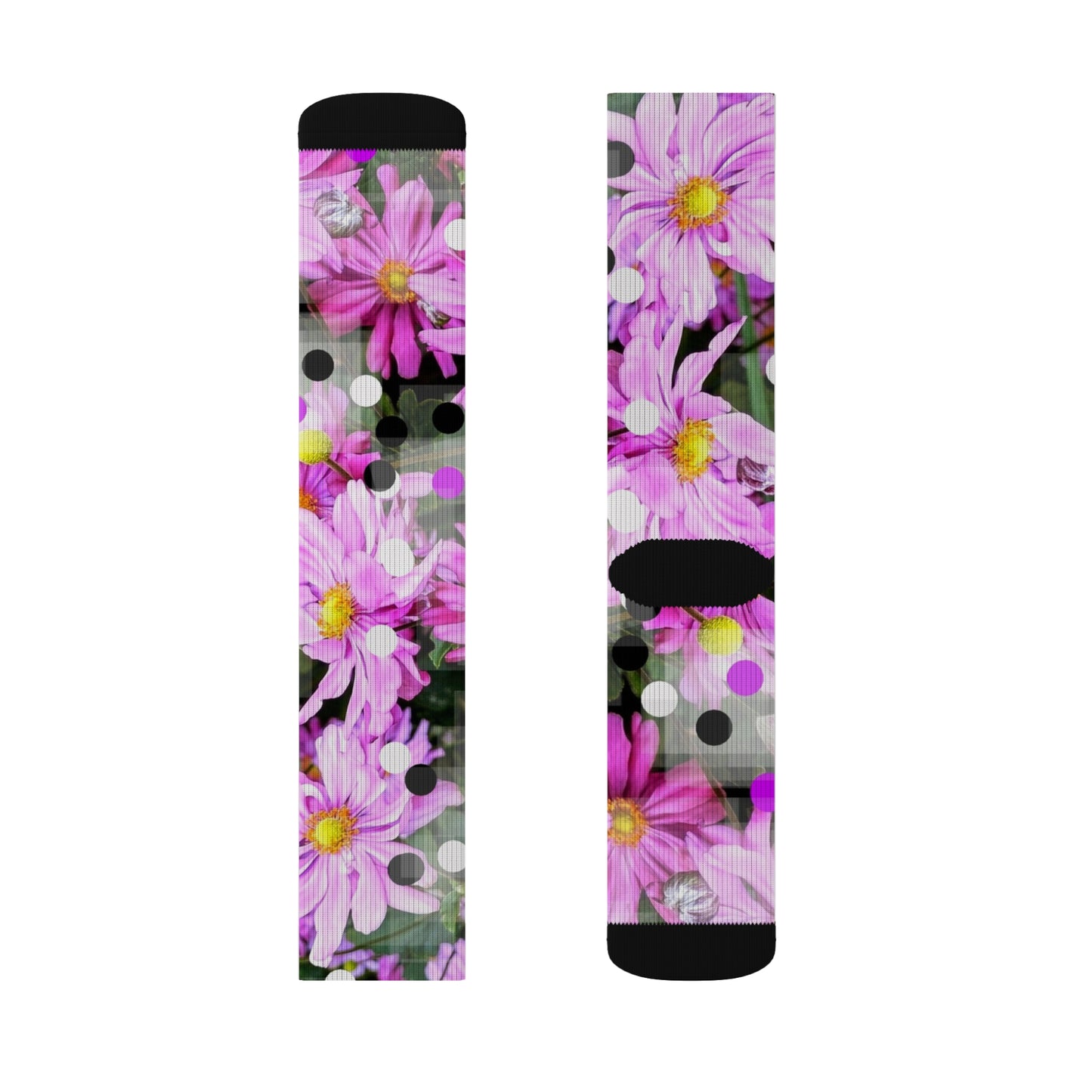 Pink Daisies:  Sublimation Socks