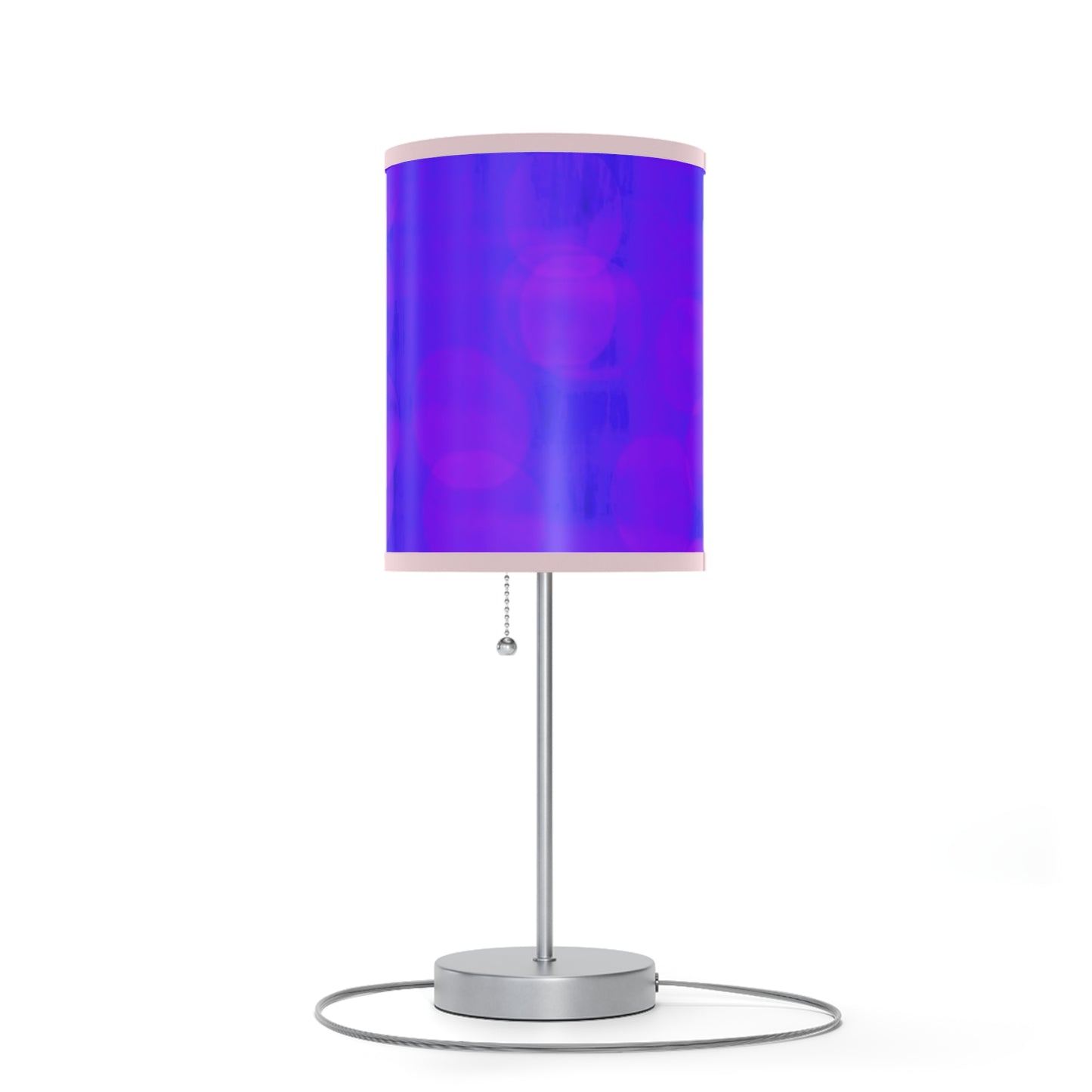 Roberta: (light pink trim) Stylish Table Lamp, Bedroom Decor, Nightstand Light, Home Lighting, Modern Design, Gift for Her, Aesthetic Room, Purple Glow