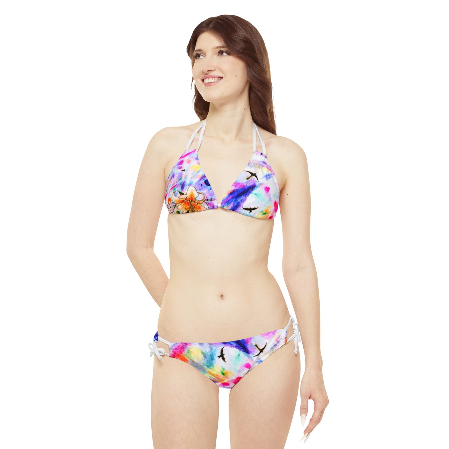 Lily & Birds: Strappy Bikini Set (AOP)