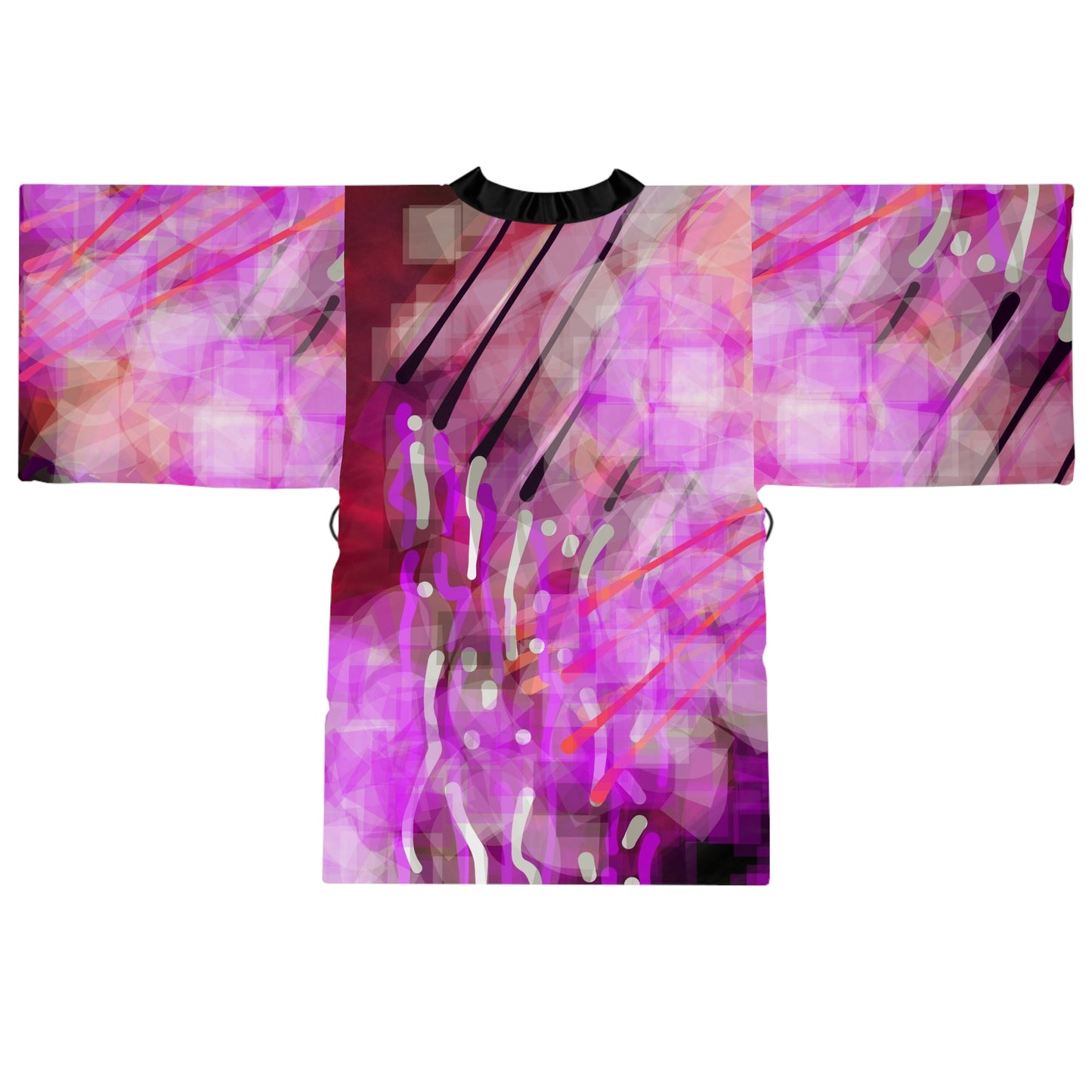 Gilda II:  Bohemian Floral Long Sleeve Kimono Robe - Perfect for Relaxation and Warm Evenings