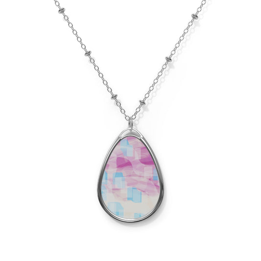 Lyra: Elegant Oval Pendant Necklace, Boho Jewelry, Unique Gift for Her, Layering Necklace, Personalized Accessories, Birthdays