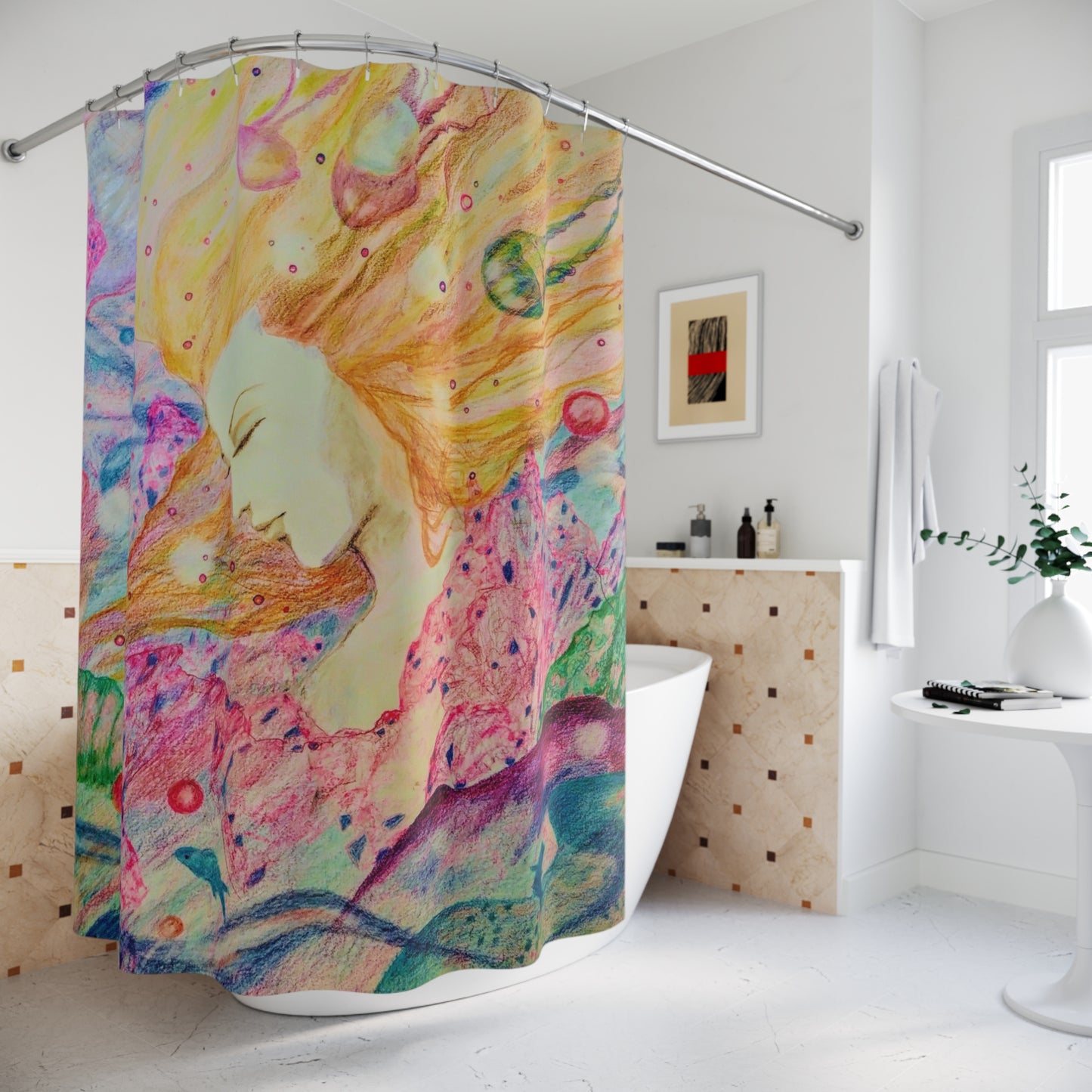 Serene: Polyester Shower Curtain