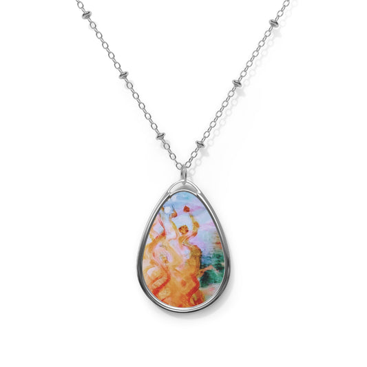 Calm Flame: Oval Necklace