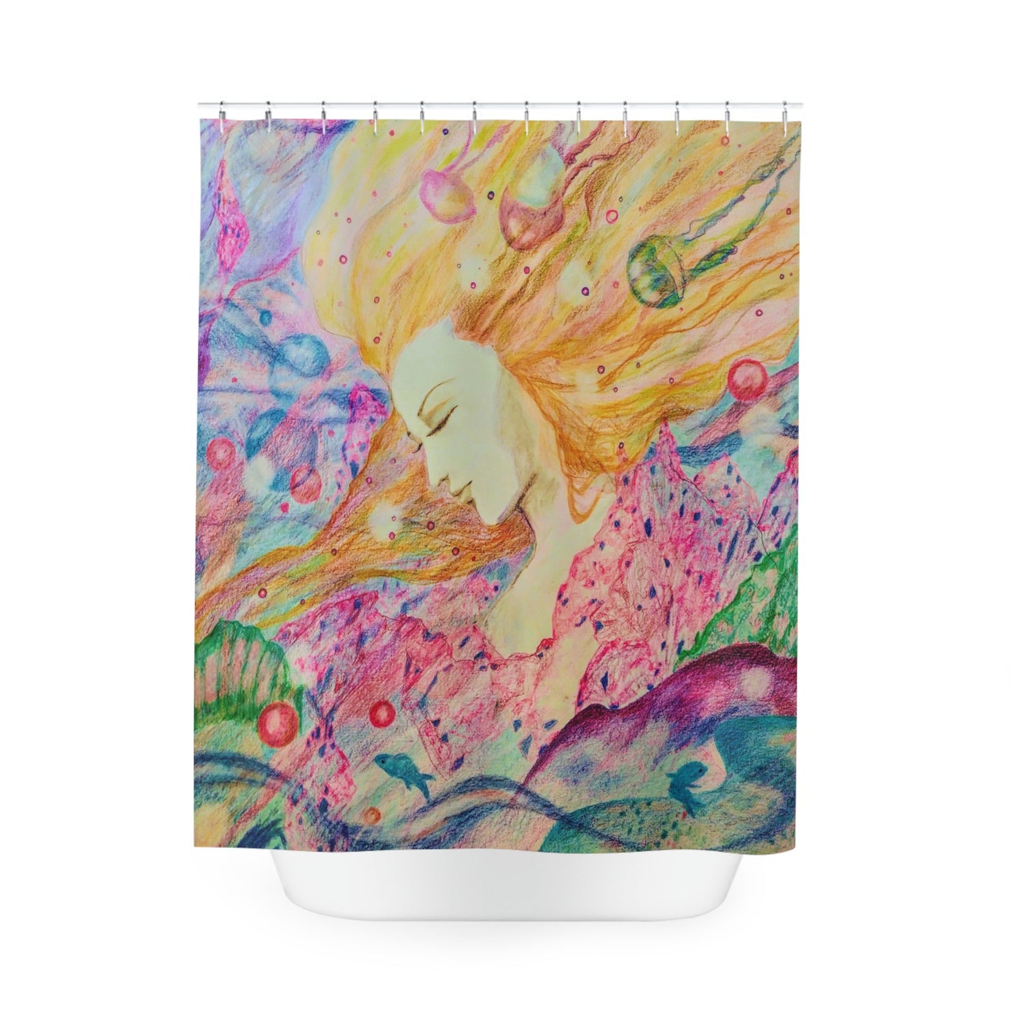 Serene: Polyester Shower Curtain