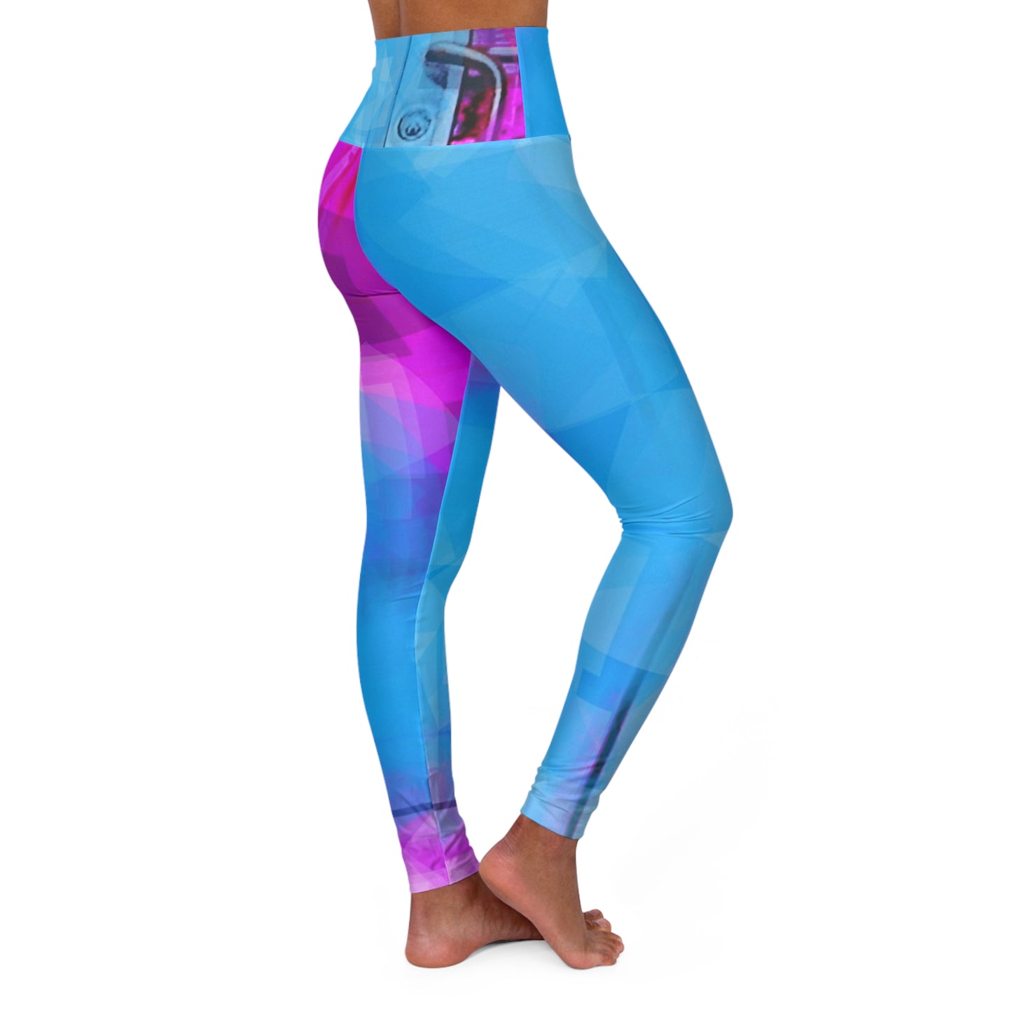 Magenta Edge:  High Vibrations Leggings, Activewear, Fitness Apparel, Colorful Dance Leggings, Streetwear