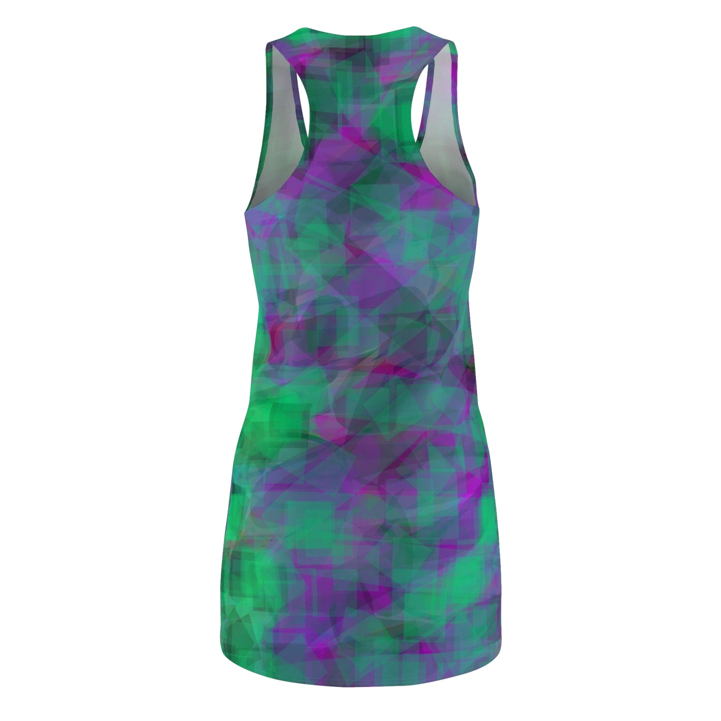 Gong:  Vibrant Geometric Racerback Dress for Summer Fun