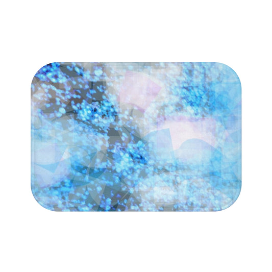 Sapphire Softly: (24"x17") Jewel Aura Bathmat - Soft and Cozy Mat for Bathroom, Spa Decor, Vibrant Blue Design, Gift for Housewarming, Stylish Home Accessory