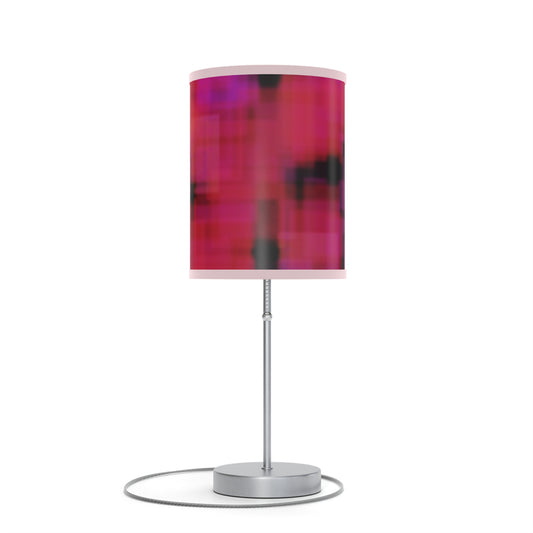 Amaltheia II: Pink Trim Vibrant Modern Table Lamp, Bedroom Decor, Nightstand Lamp, Colorful Lighting, Home Accent, Artful Illumination