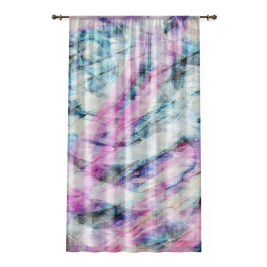Wild Divine: Vibrant Abstract Window Curtain, Colorful, Serene, Ethereal Home Decor, Modern Window Treatment, Bohemian Style, Living Room Curtains