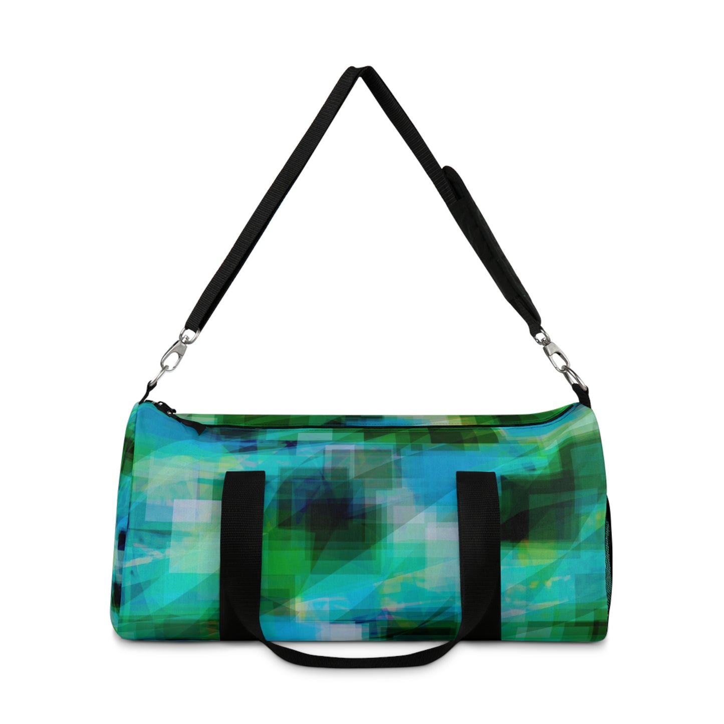 J.D.:  Colorful Geometric Duffel Bag for Travel and Gym