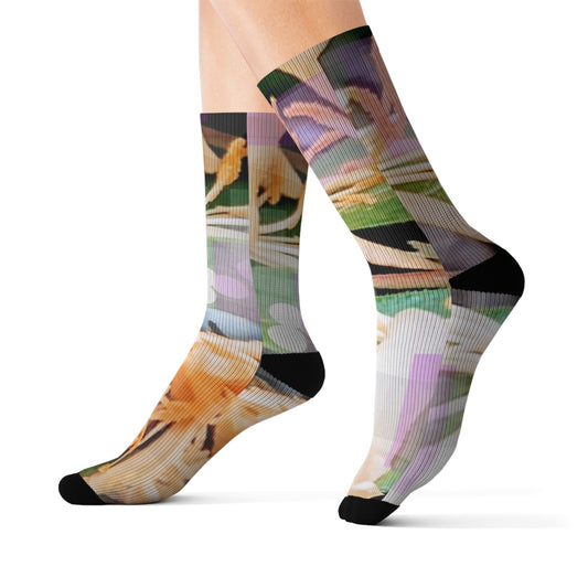 Honey Creme: Sublimation Socks