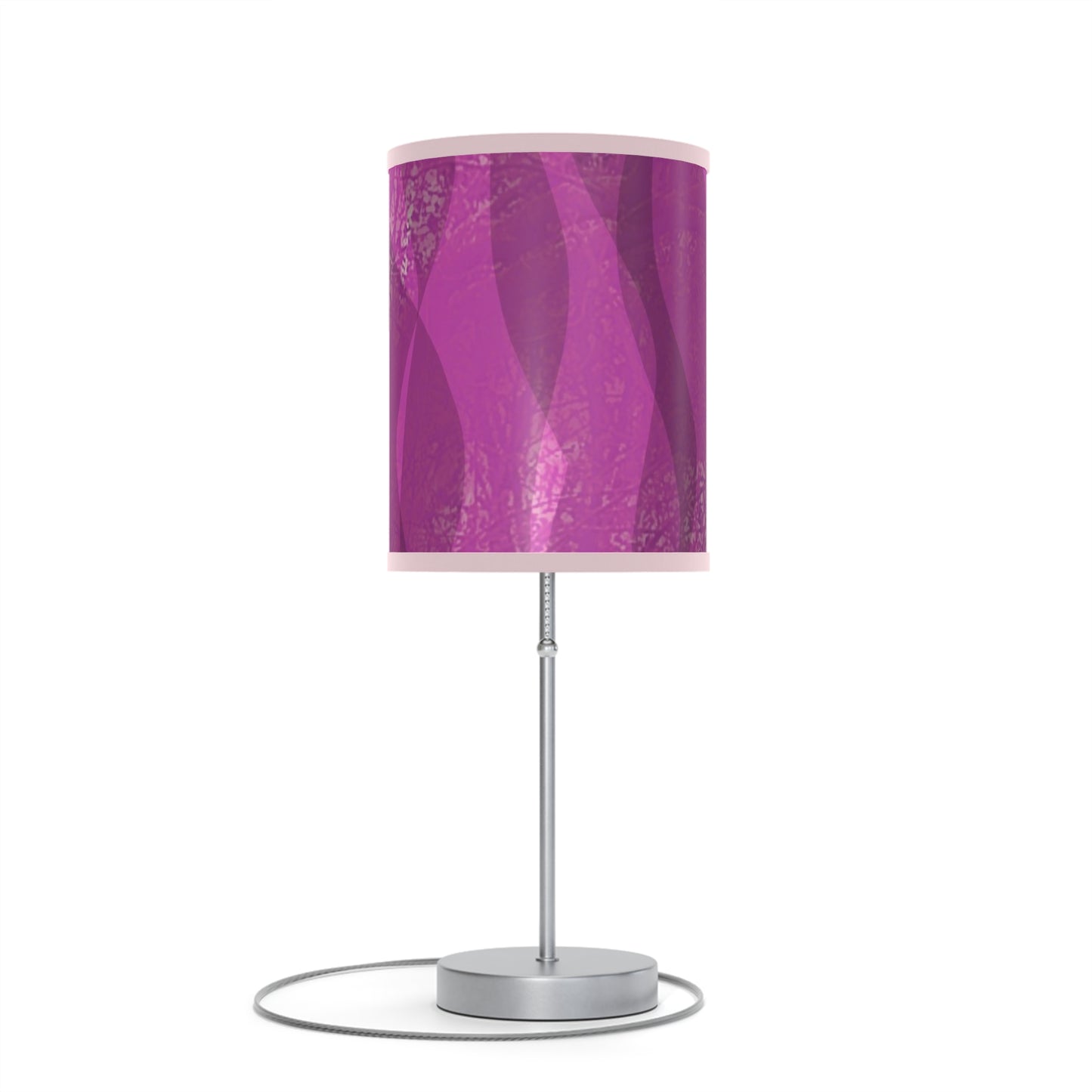 Ruby: (Pink Trim) Stylish Table Lamp, Modern Lighting, Home Decor, Romantic Accent, Wine Pink Lampshade, Gift for Her, Nightstand Light
