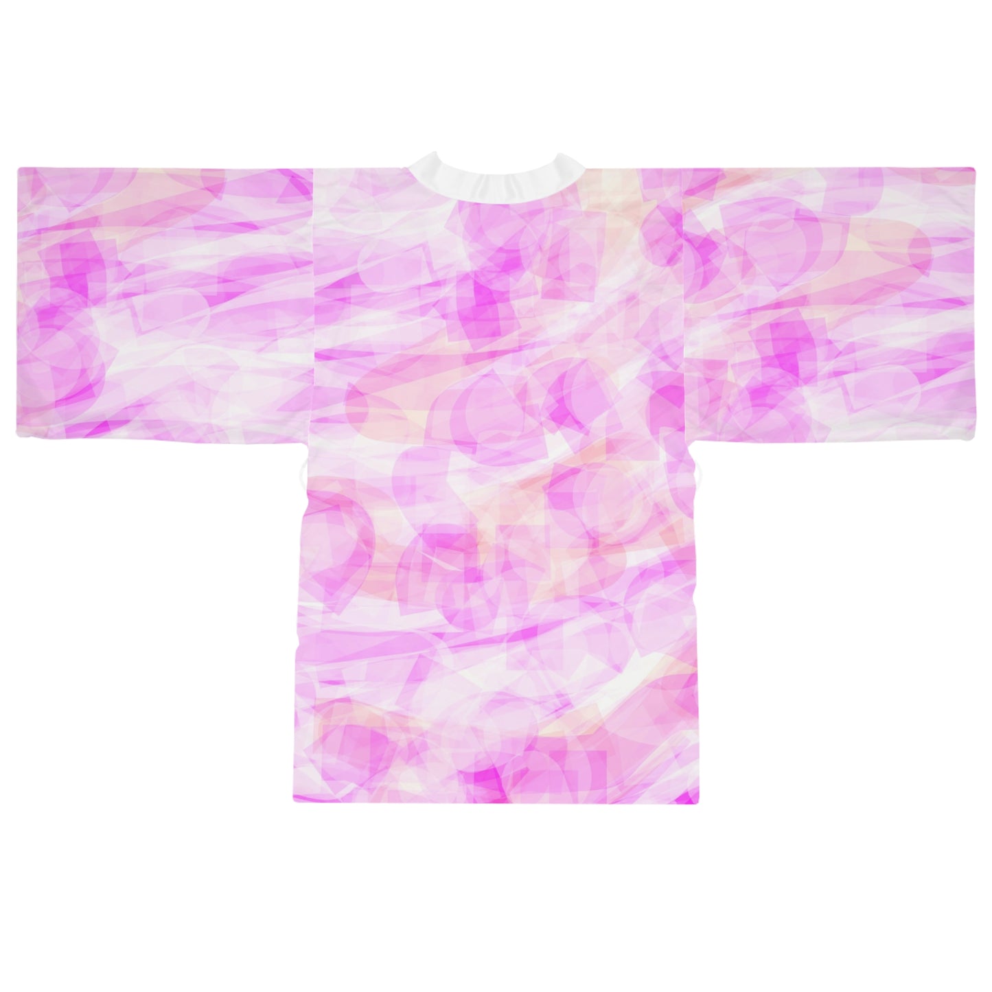 Persephone:  Pastel Pink Long Sleeve Kimono Robe - Soft & Comfortable Loungewear