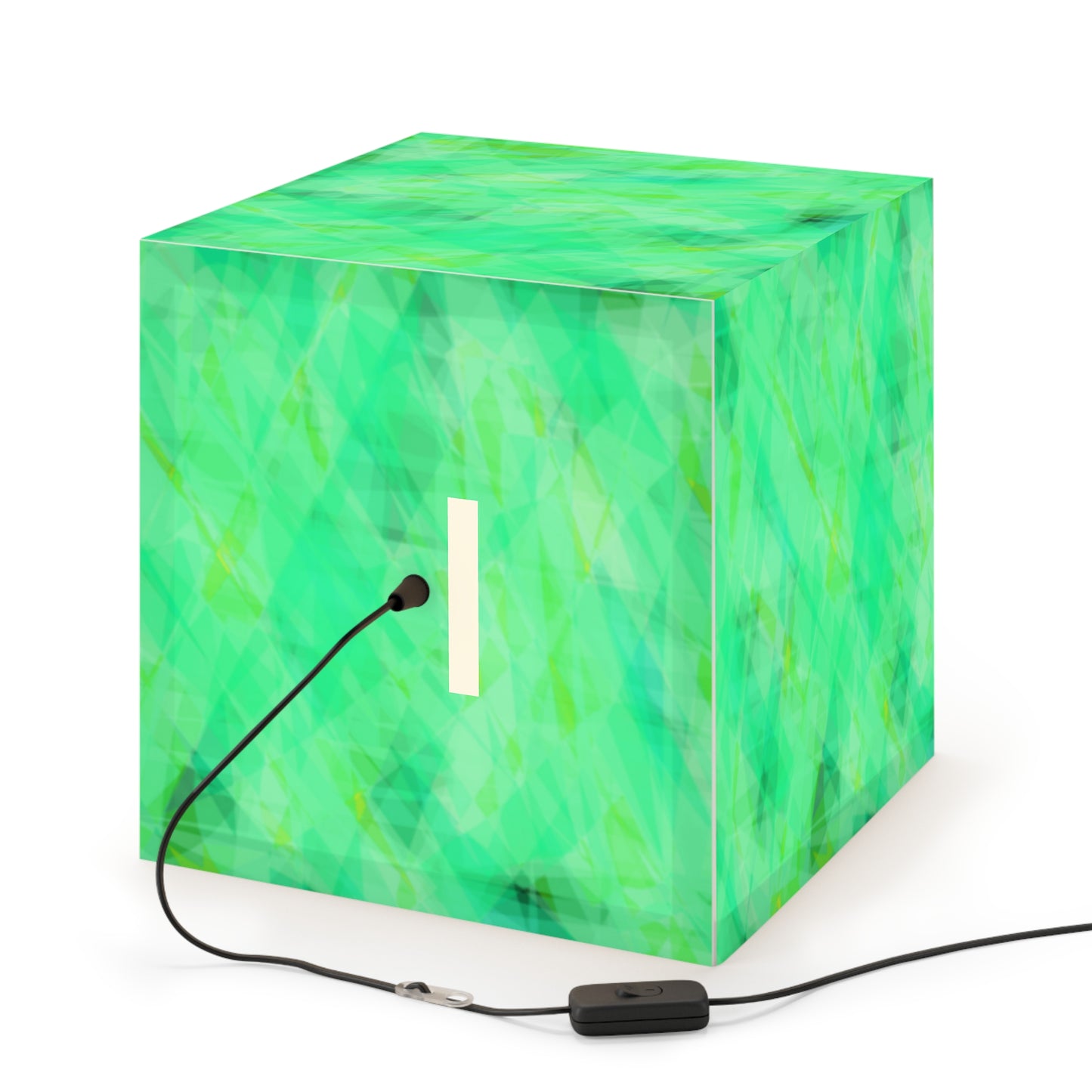Elevation Station:  Calming Green Light Cube Lamp, Ambience Lighting, Modern Home Decor, Unique Gift, Bedroom Night Light, Eco-Friendly