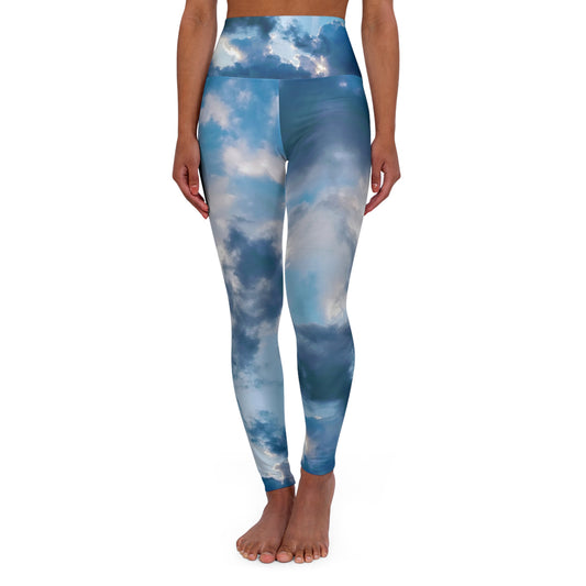 Break of Day:  High Waisted Yoga Leggings (AOP)