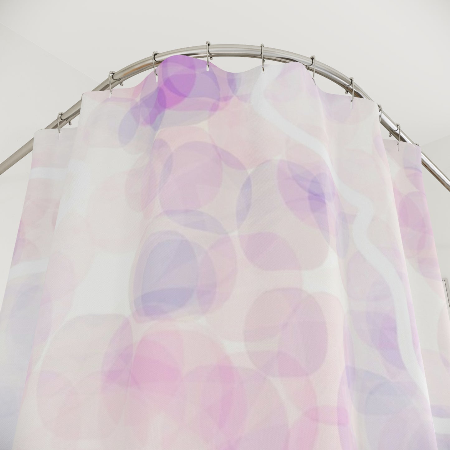 Innocent Memories: Pastel Bubble Shower Curtain — Soft Blush & Lavender Bathroom Décor