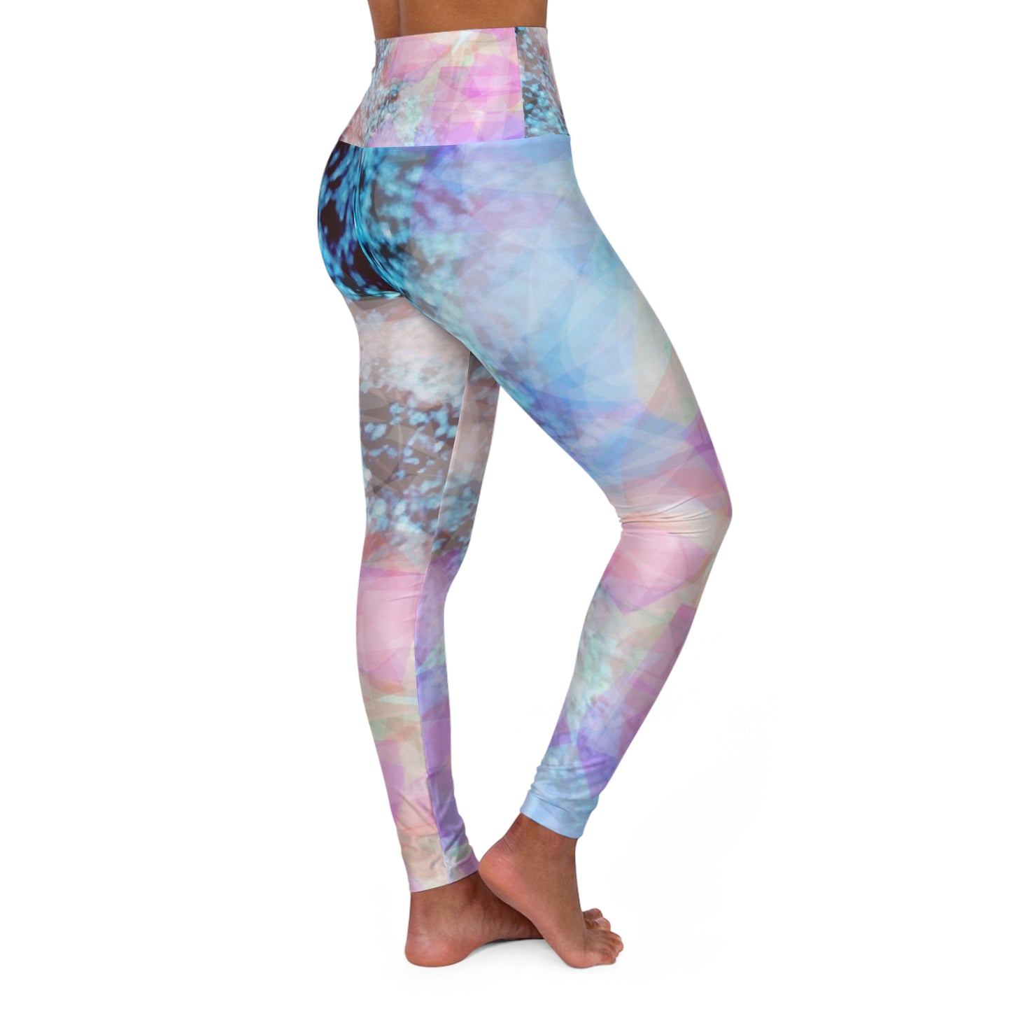 Glowy:  High Waisted Yoga Leggings (AOP)