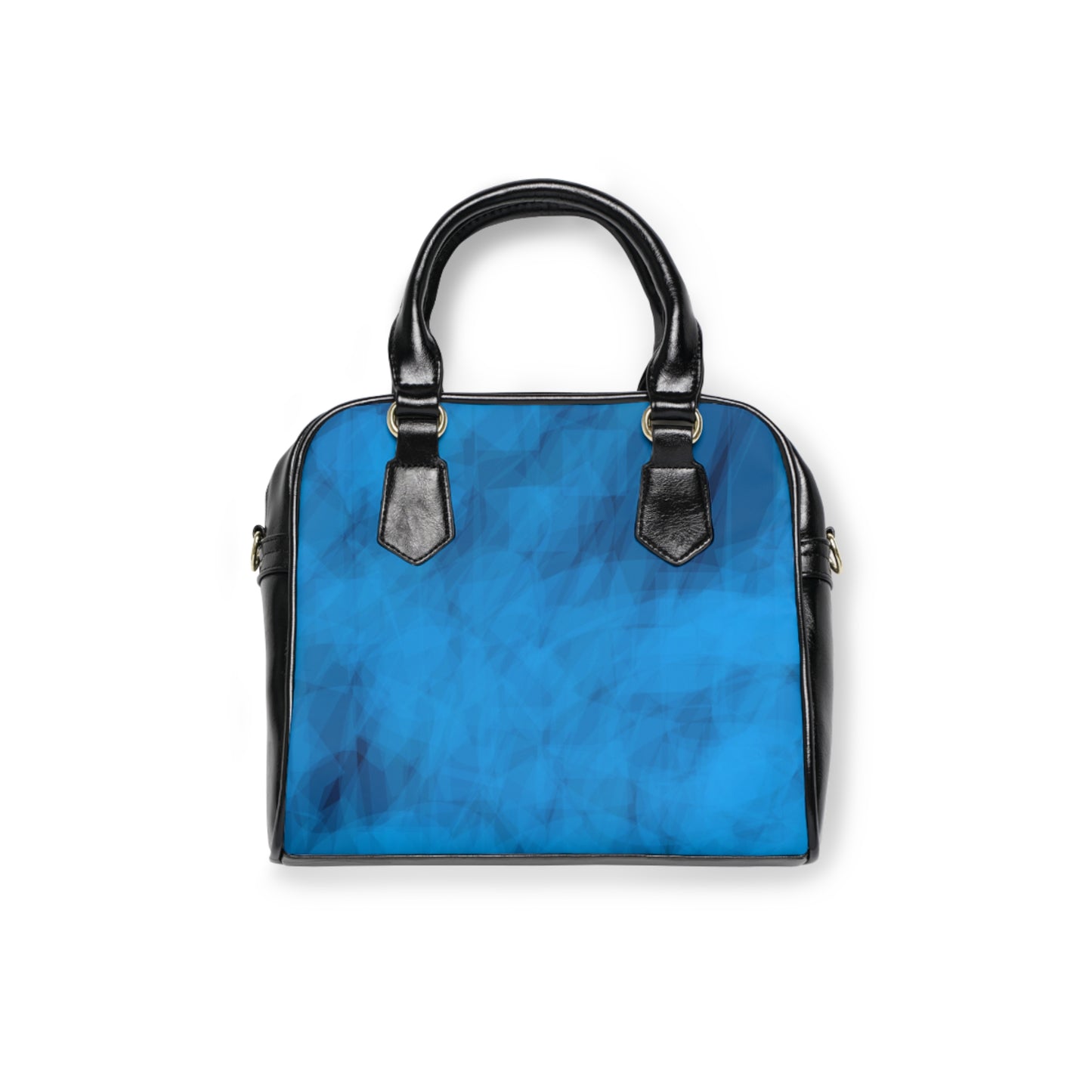 Frances:  Modern Blue Abstract Shoulder Handbag - Chic and Stylish Everyday Tote