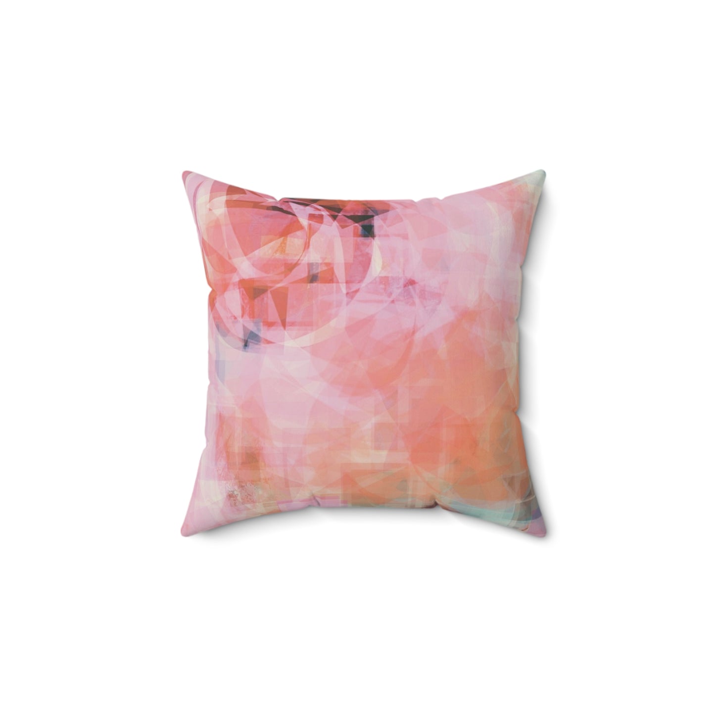 Lana: (14"x14") Abstract Floral Faux Suede Square Pillow – Cozy Decorative Cushion for Home Decor