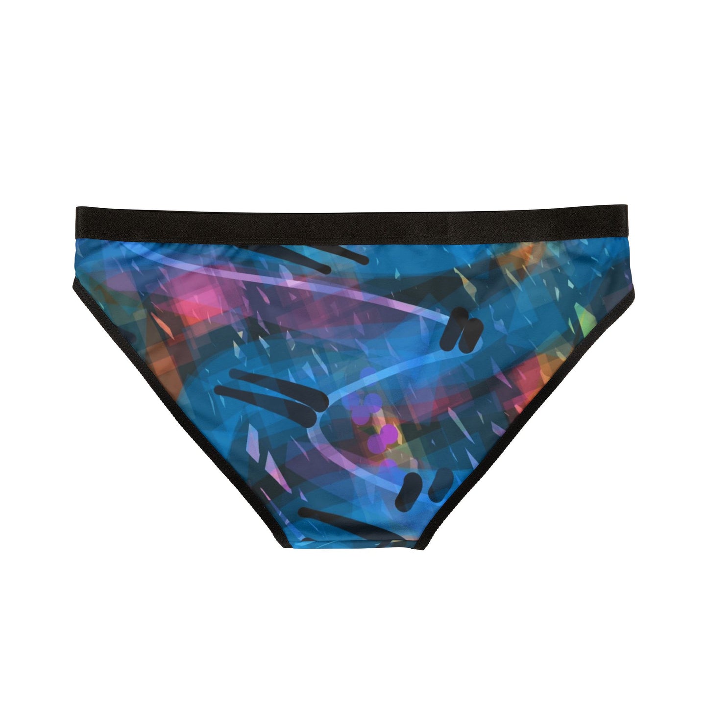 Louise:  Vibrant 80's Vibes Artistic Women's Underwear - Colorful Bikini Briefs for Everyday Comfort