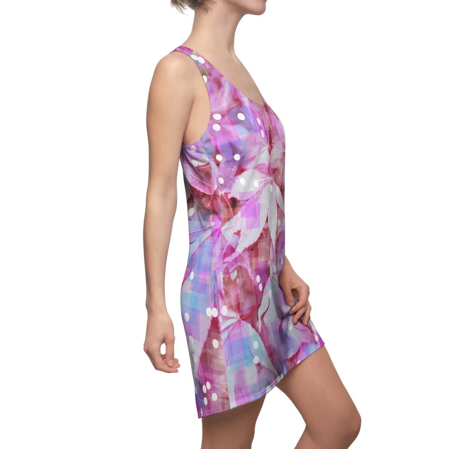 Maple Wine: Women's Cut & Sew Racerback Dress (AOP)