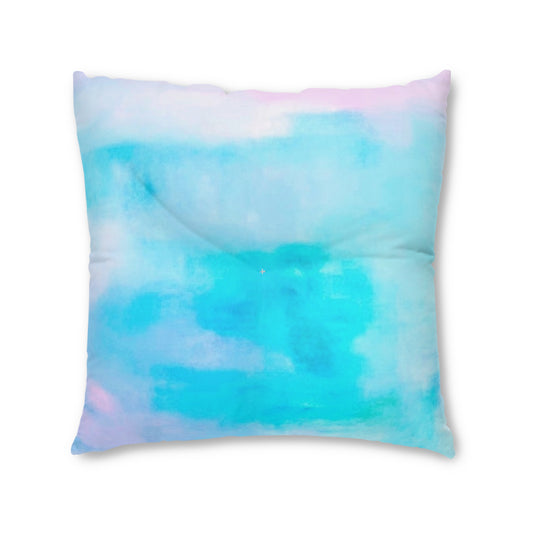 Pastel Song:  Tufted Floor Pillow, Square: