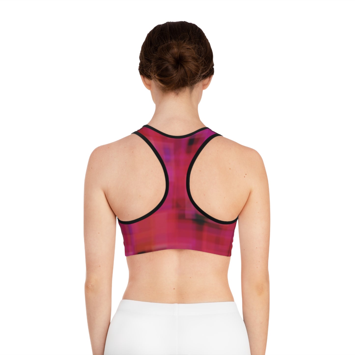 Amaltheia: Vibrant Abstract Sports Bra for Active Women, Workout Gear, Fitness Apparel, Sportswear, Dancewear, Streetwear