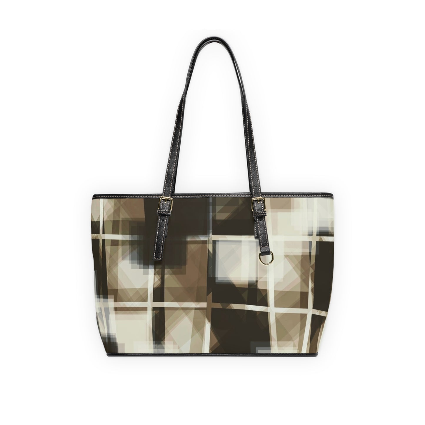 Jackie:  Chic PU Leather Shoulder Bag - Stylish Geometric Pattern Tote for Everyday Use