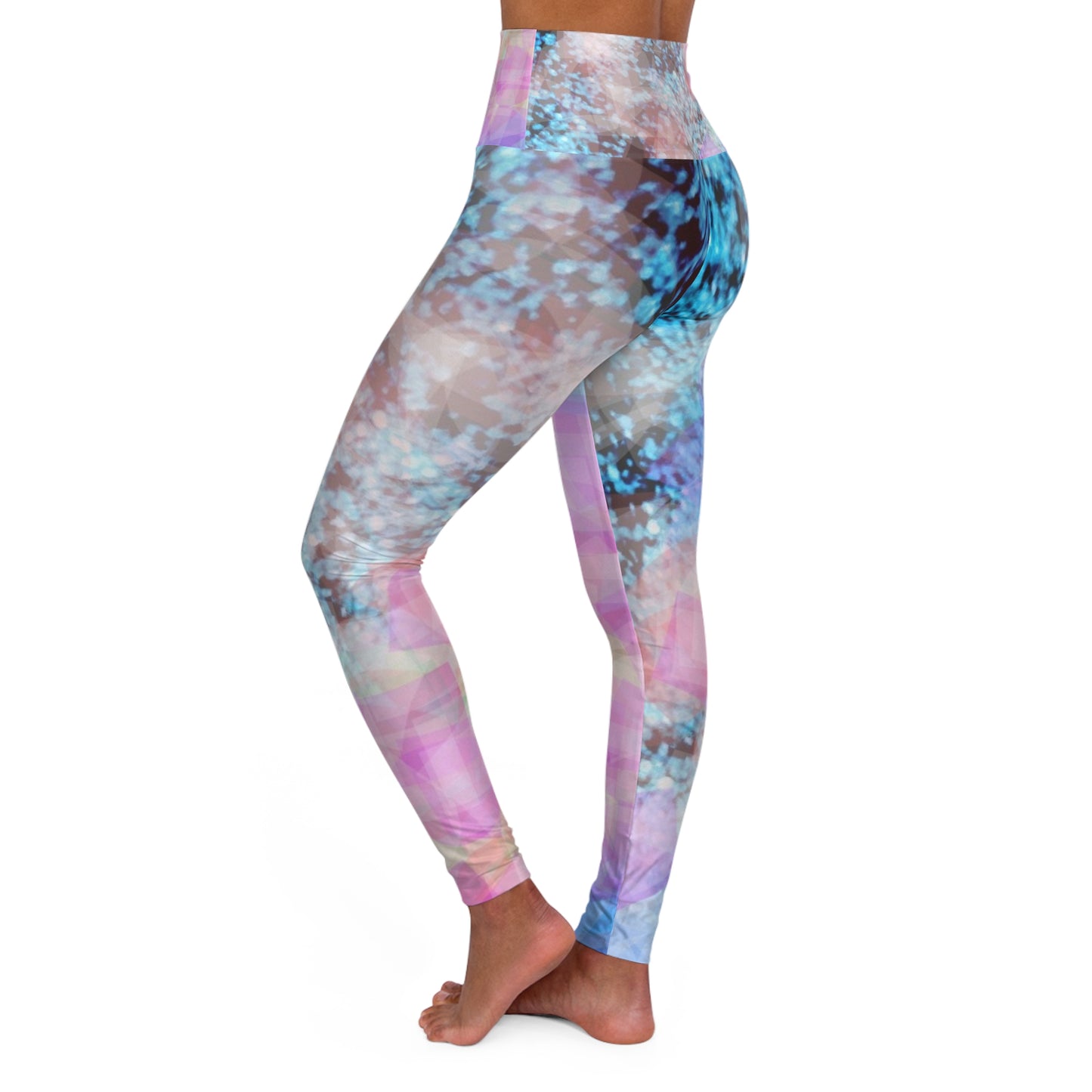 Glowy:  High Waisted Yoga Leggings (AOP)