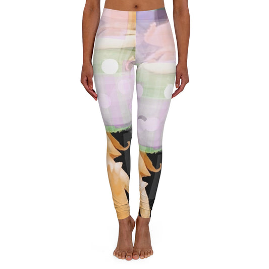 Honey Creme:  Women's Casual Spandex Leggings (AOP)