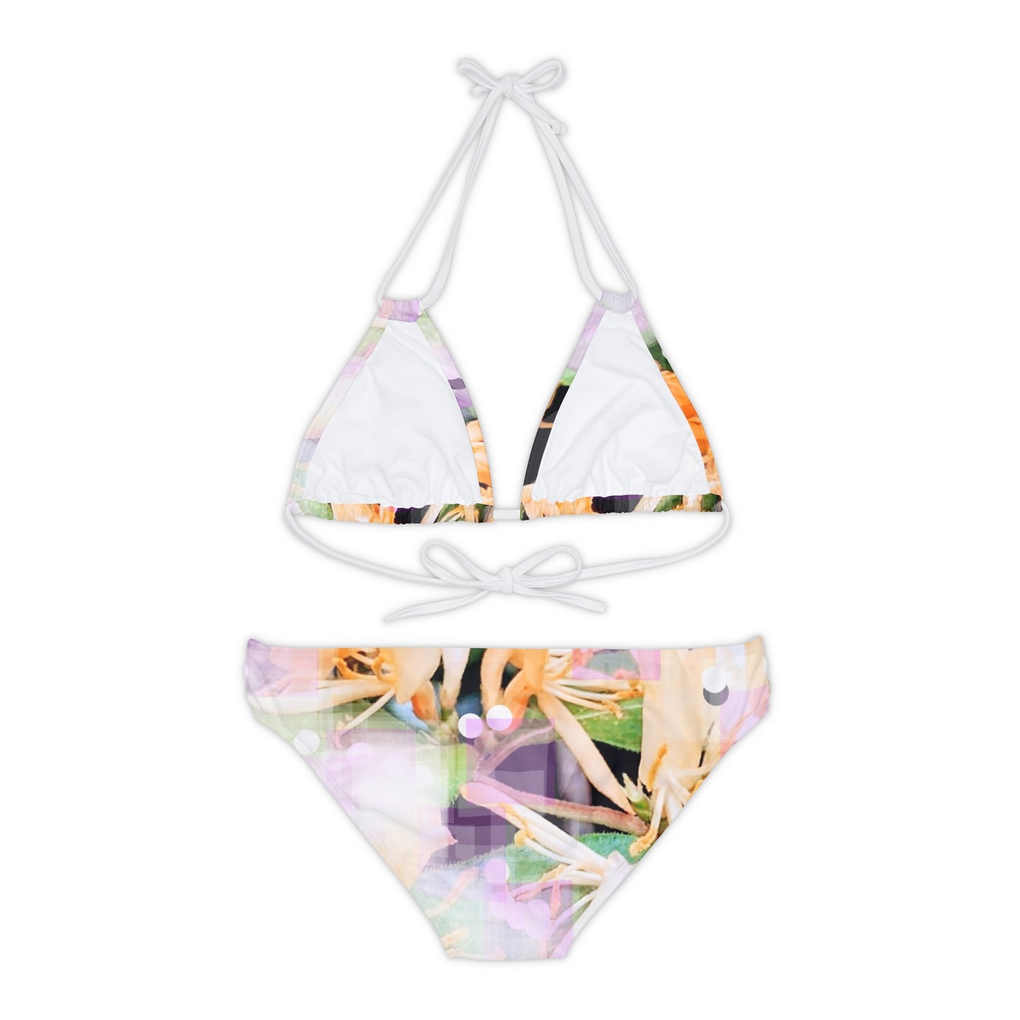 Honey Swim:  Strappy Bikini Set (AOP)