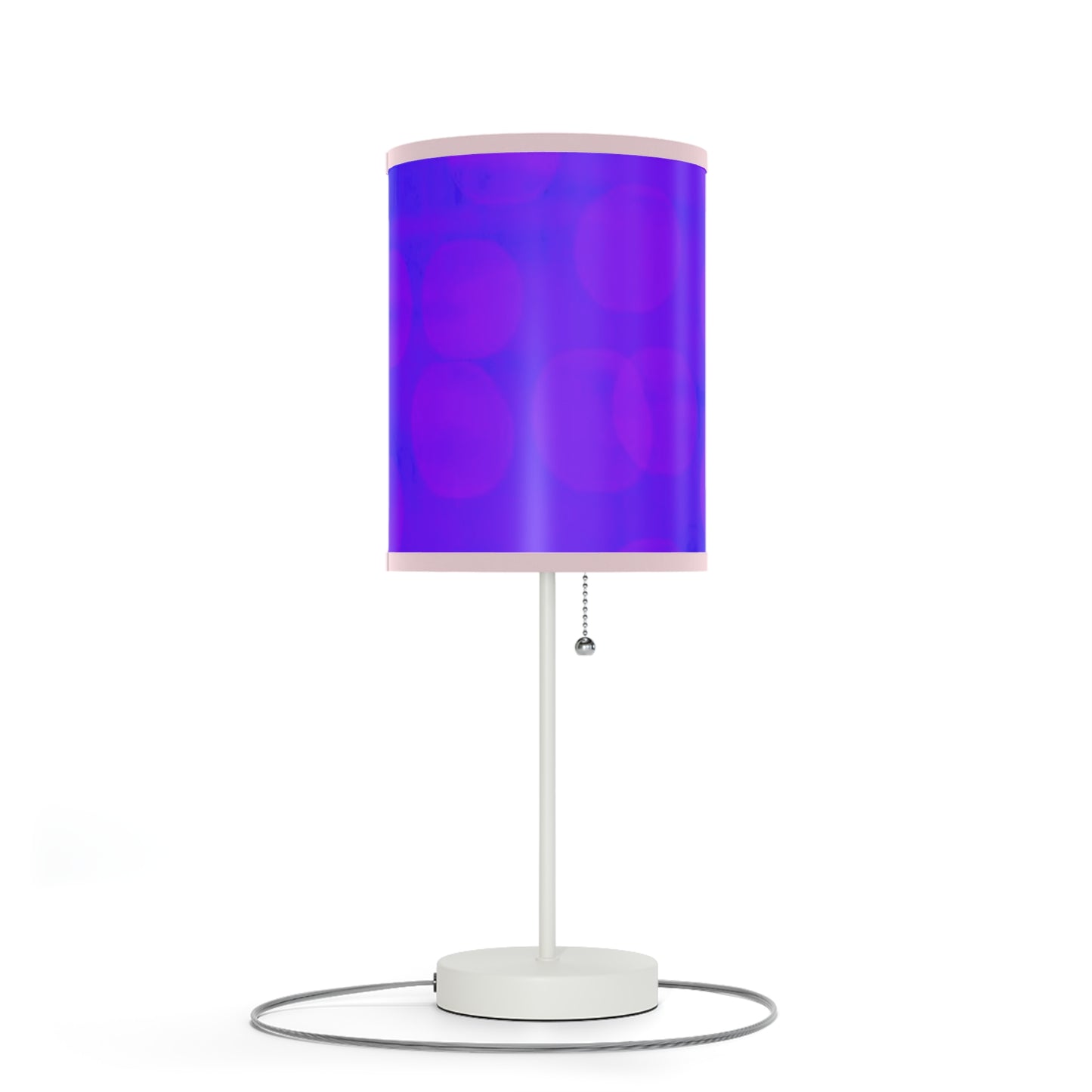 Roberta: (light pink trim) Stylish Table Lamp, Bedroom Decor, Nightstand Light, Home Lighting, Modern Design, Gift for Her, Aesthetic Room, Purple Glow